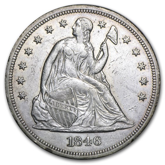 1846 Liberty Seated Dollar AU 1846 Liberty Seated Dollar AU